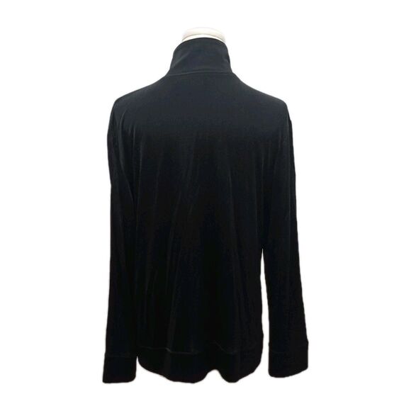 Chico's Travelers Black Full Zip-up Jacket With Zipper Pockets Size Large - Picture 2 of 9